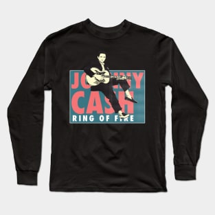 Ring Of Fire Johnny Cash Long Sleeve T-Shirt